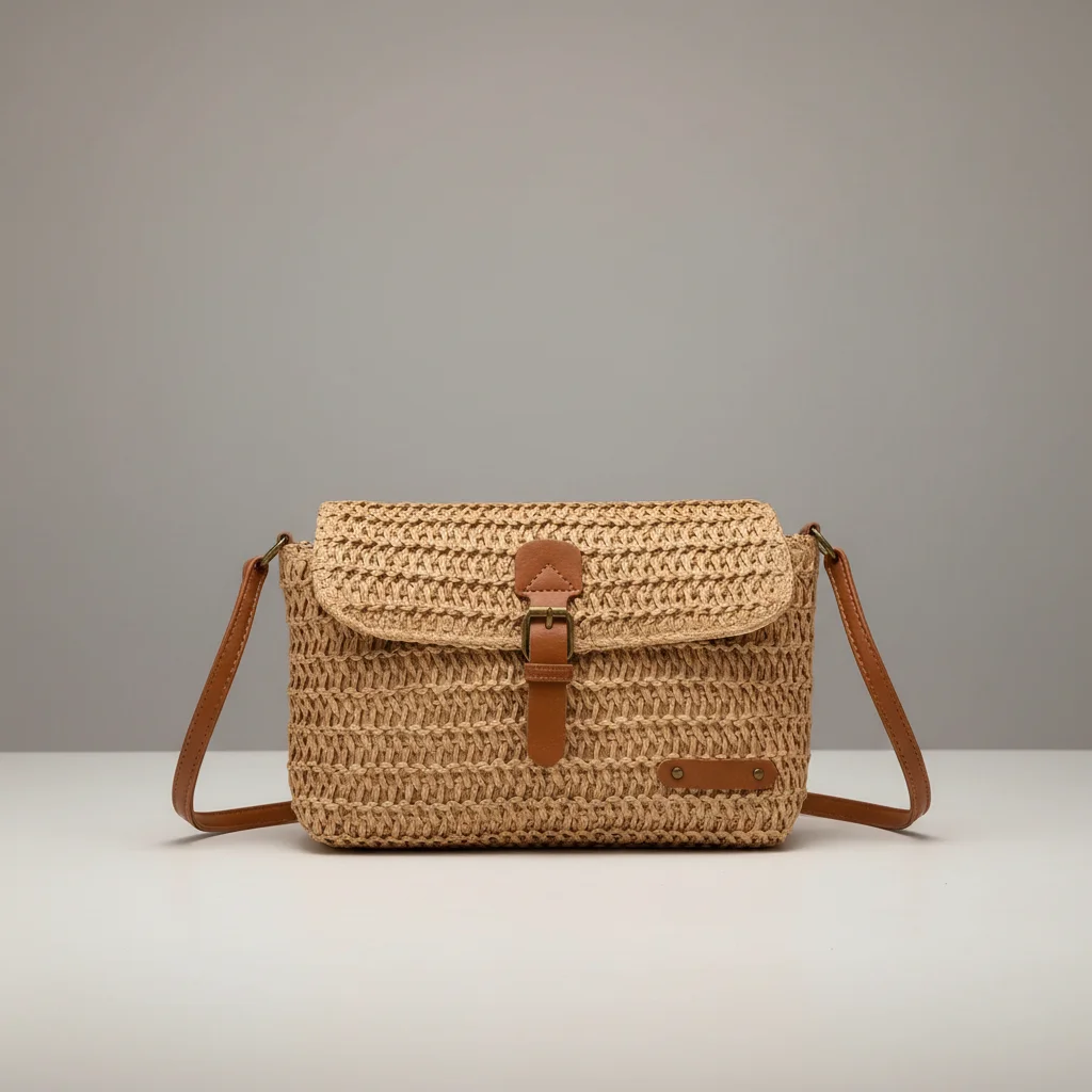 Sac tressé bandoulière femme polyester - Vue 1 - sac tressé