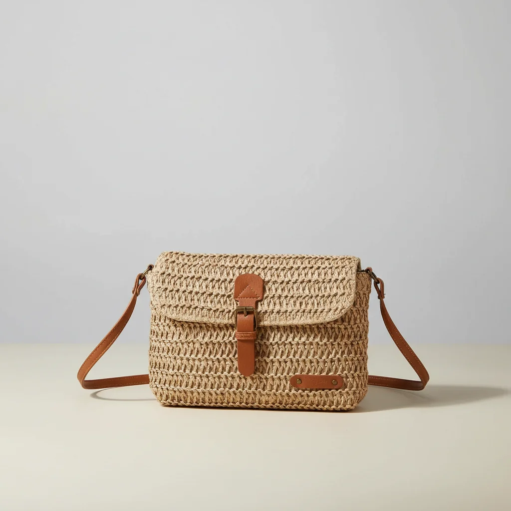 Sac tressé bandoulière femme polyester - Vue 5 - sac tressé