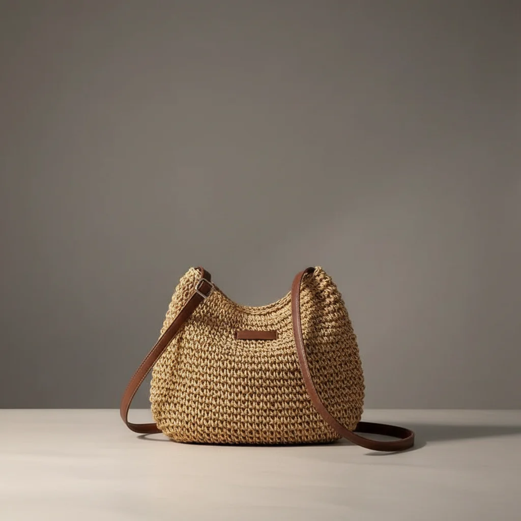 Sac tressé bandoulière papier souple - Vue 10 - sac tressé