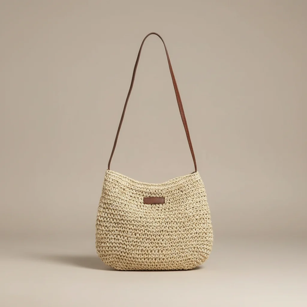Sac tressé bandoulière papier souple - Vue 13 - sac tressé