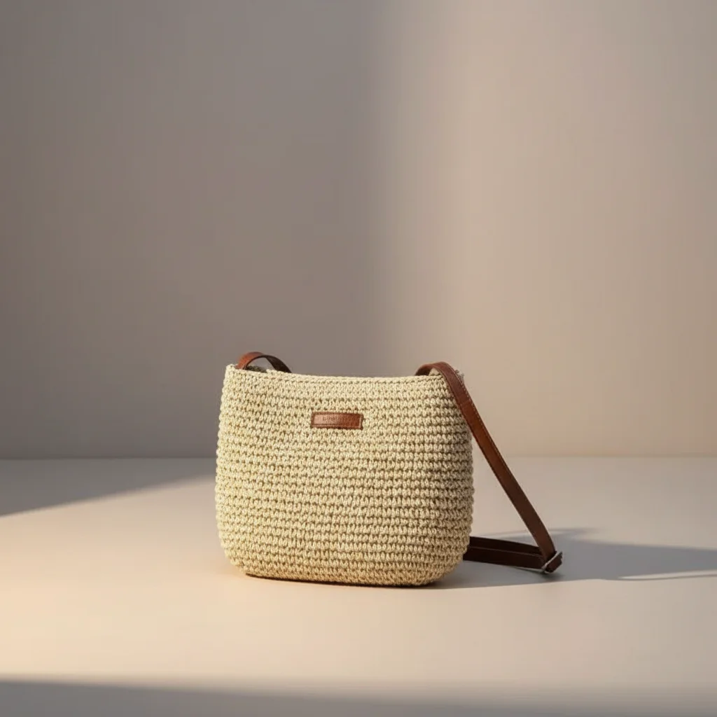 Sac tressé bandoulière papier souple - Vue 15 - sac tressé