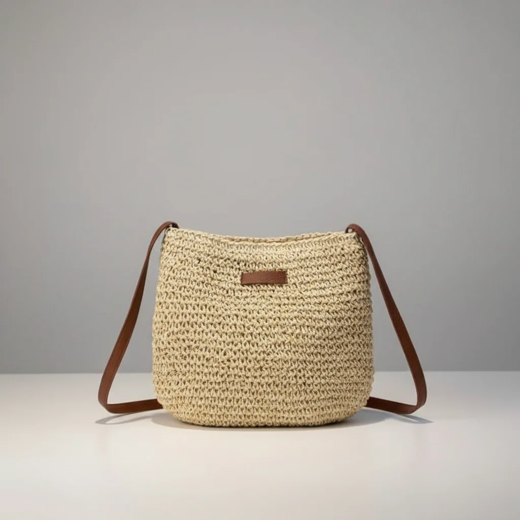 Sac tressé bandoulière papier souple - Vue 16 - sac tressé