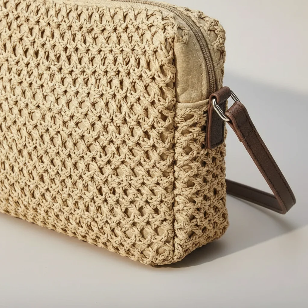 Sac tressé bandoulière papier souple - Vue 17 - sac tressé