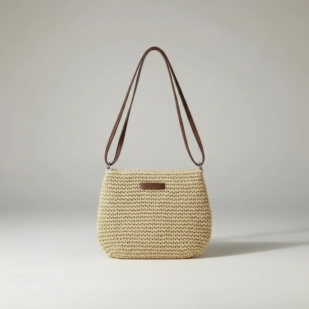 Sac tressé bandoulière papier souple - Vue 19 - sac tressé