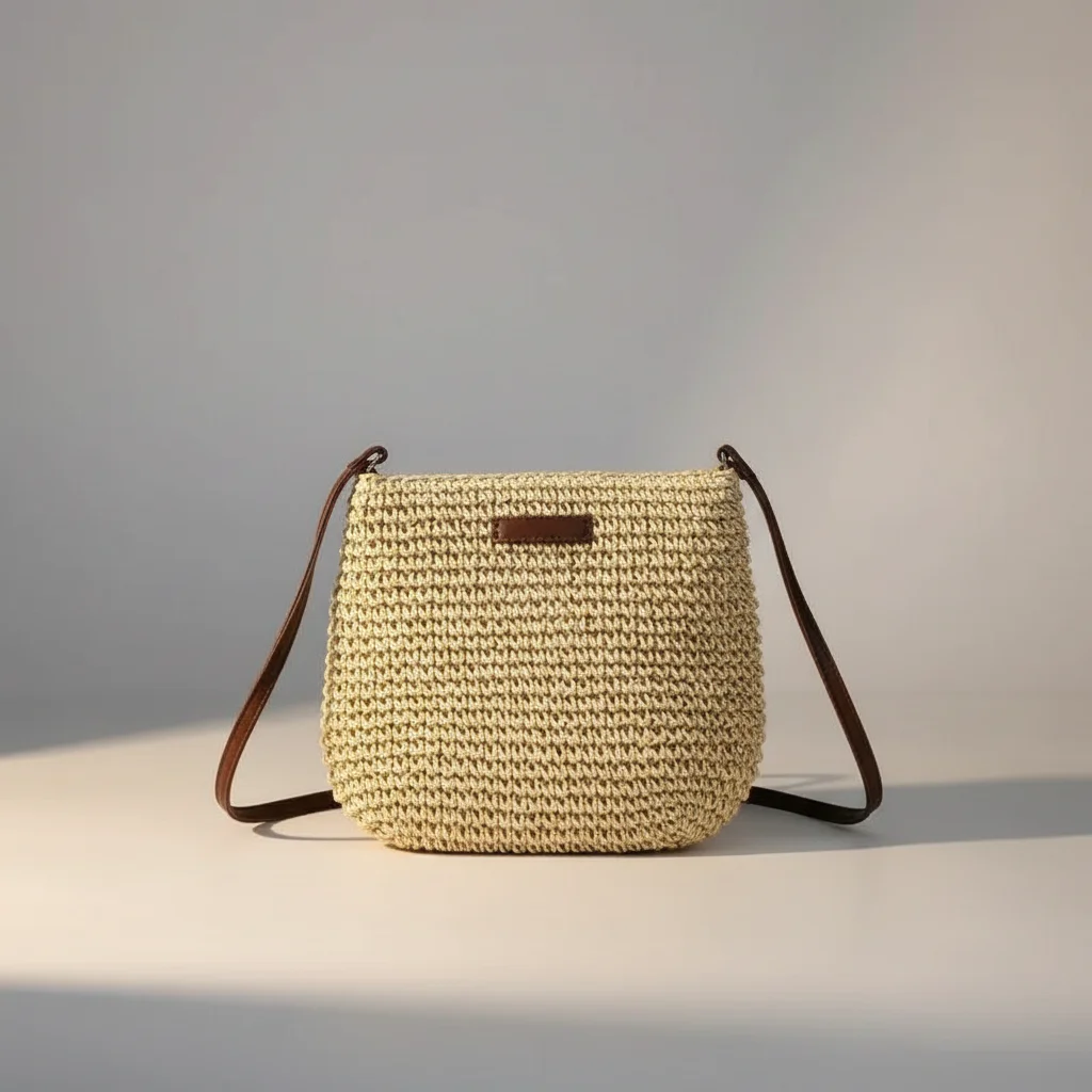Sac tressé bandoulière papier souple - Vue 20 - sac tressé