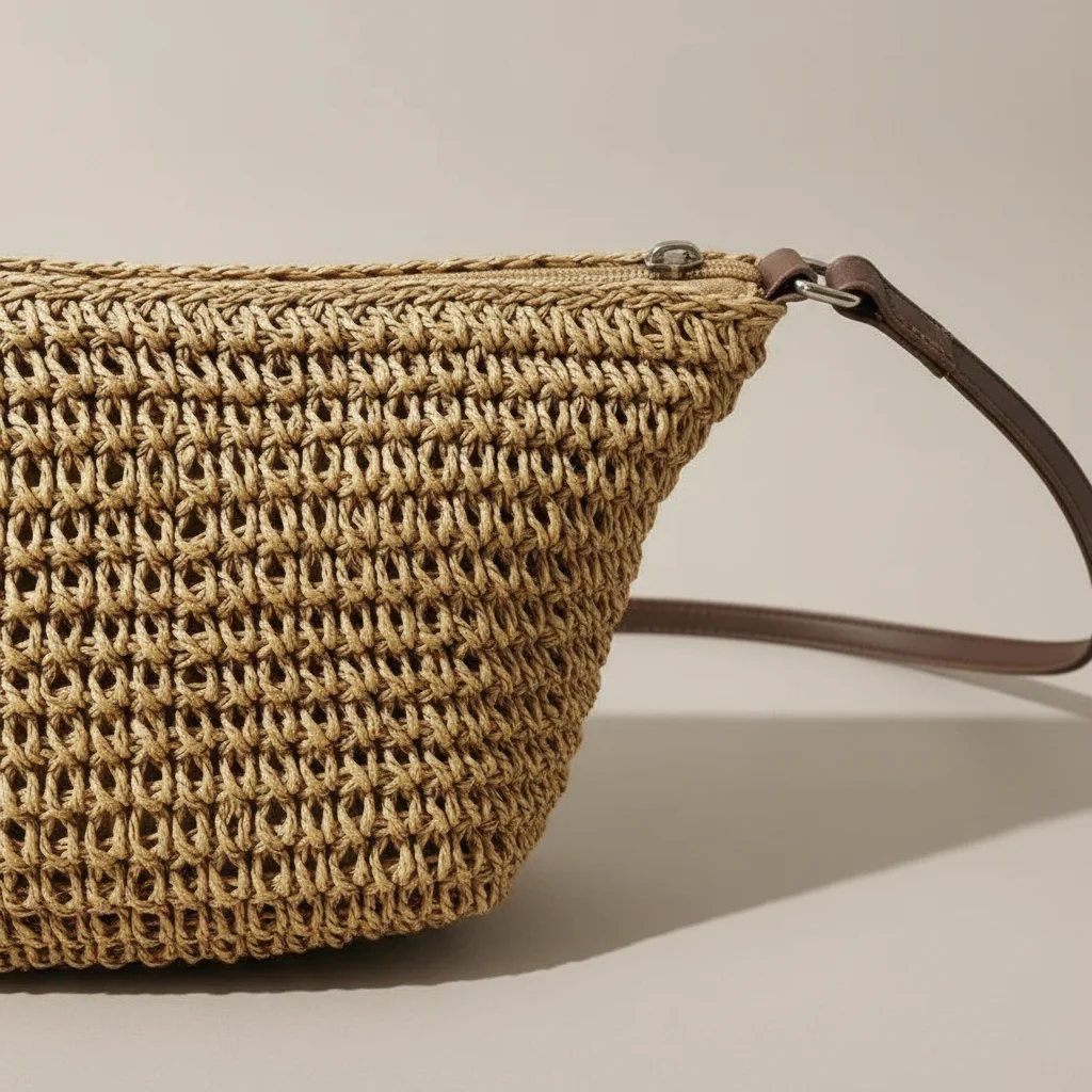 Sac tressé bandoulière papier souple - Vue 23 - sac tressé
