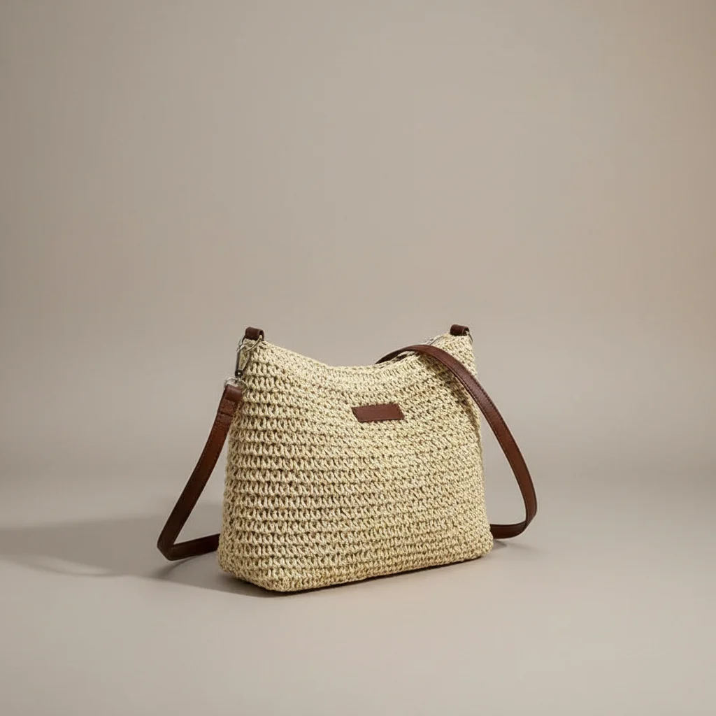 Sac tressé bandoulière papier souple - Vue 26 - sac tressé