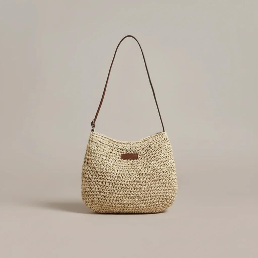 Sac tressé bandoulière papier souple - Vue 28 - sac tressé