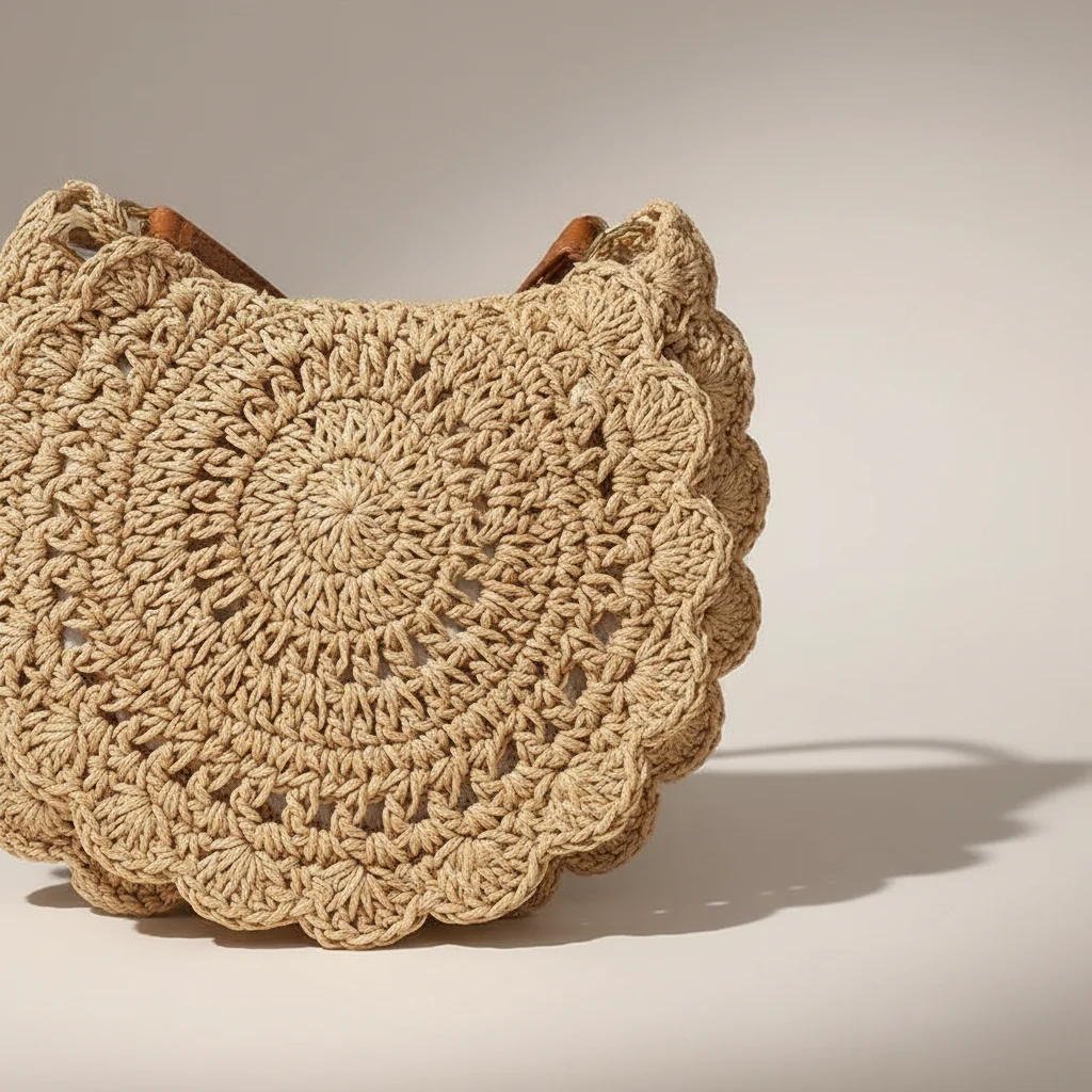 Sac tressé coton style vacances - Vue 4 - sac tressé