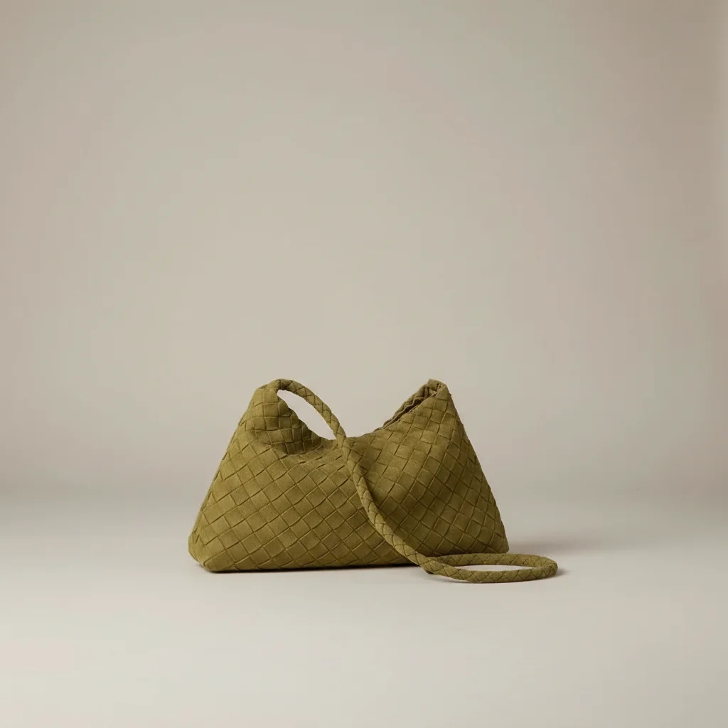 Sac tressé cuir souple porté épaule - Vue 11 - sac tressé