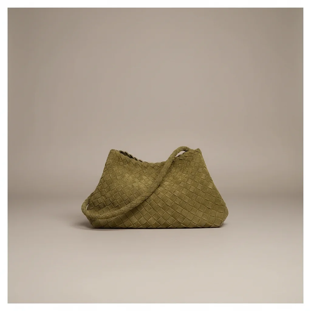 Sac tressé cuir souple porté épaule - Vue 14 - sac tressé