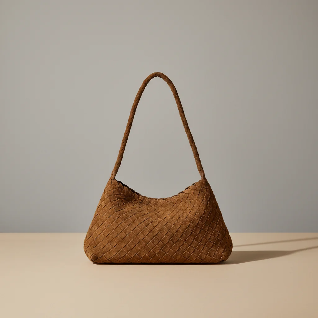 Sac tressé cuir souple porté épaule - Vue 19 - sac tressé