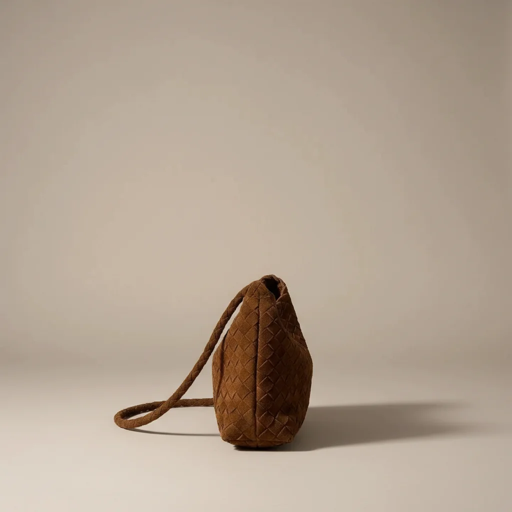 Sac tressé cuir souple porté épaule - Vue 2 - sac tressé