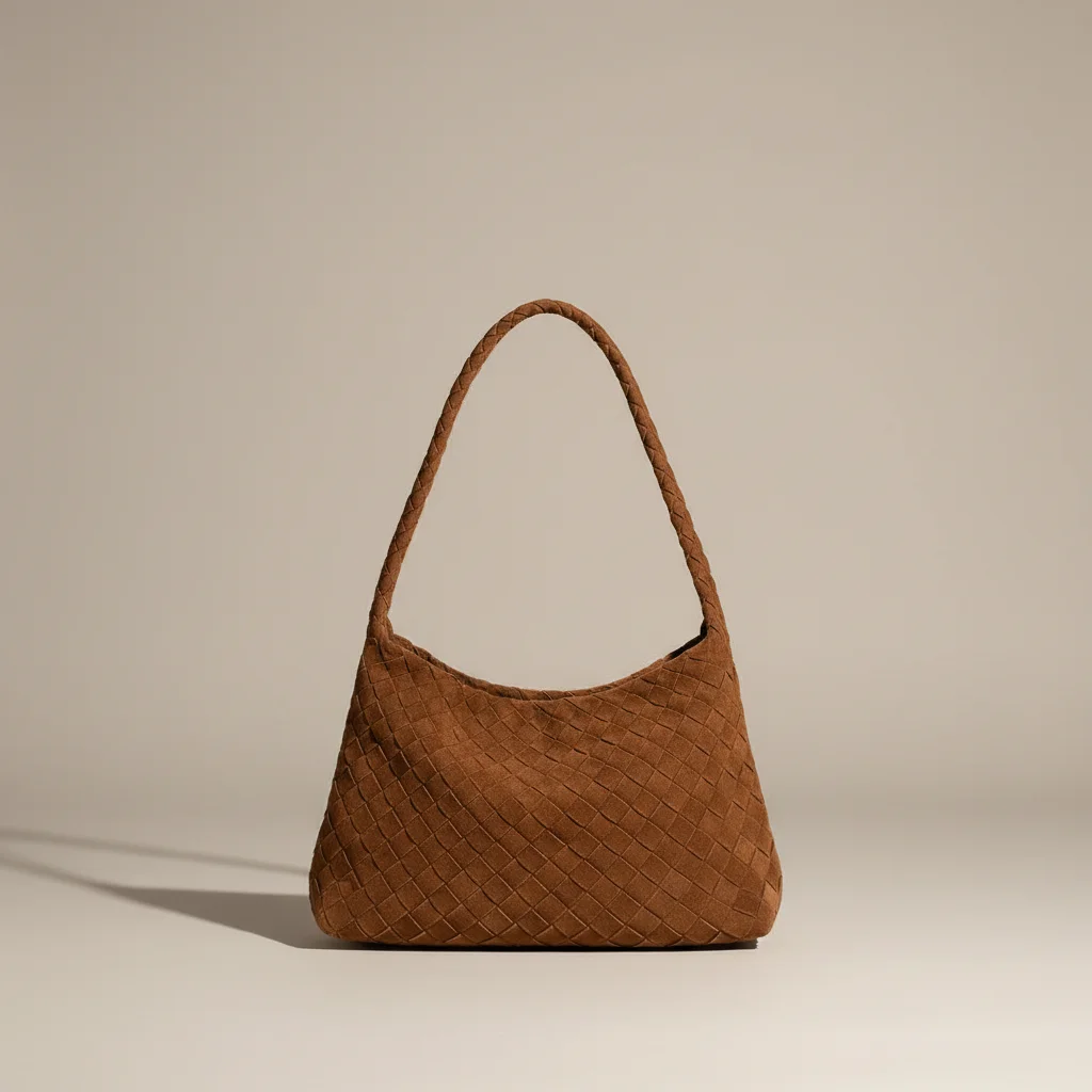 Sac tressé cuir souple porté épaule - Vue 21 - sac tressé