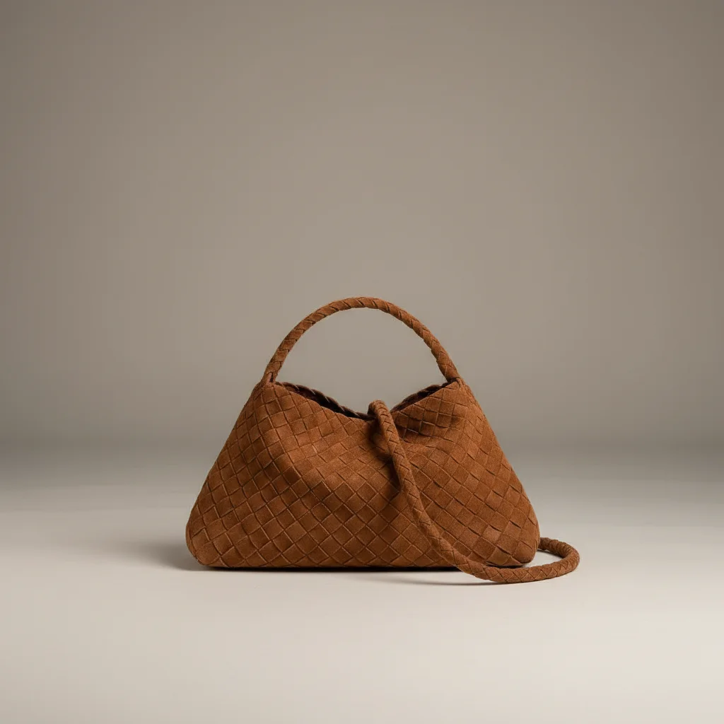 Sac tressé cuir souple porté épaule - Vue 22 - sac tressé