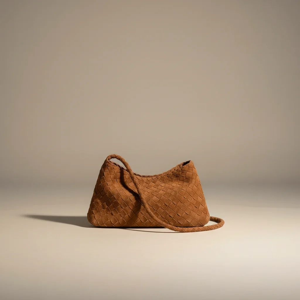 Sac tressé cuir souple porté épaule - Vue 23 - sac tressé