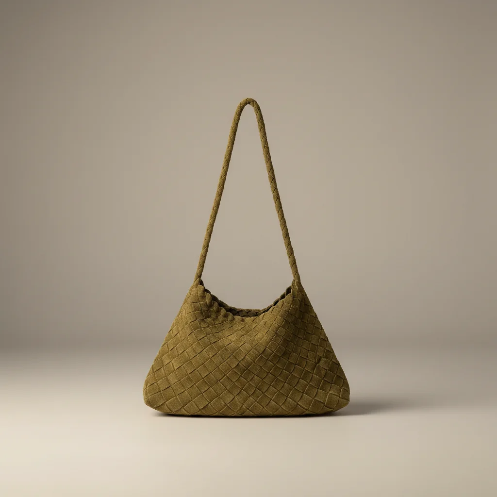 Sac tressé cuir souple porté épaule - Vue 28 - sac tressé