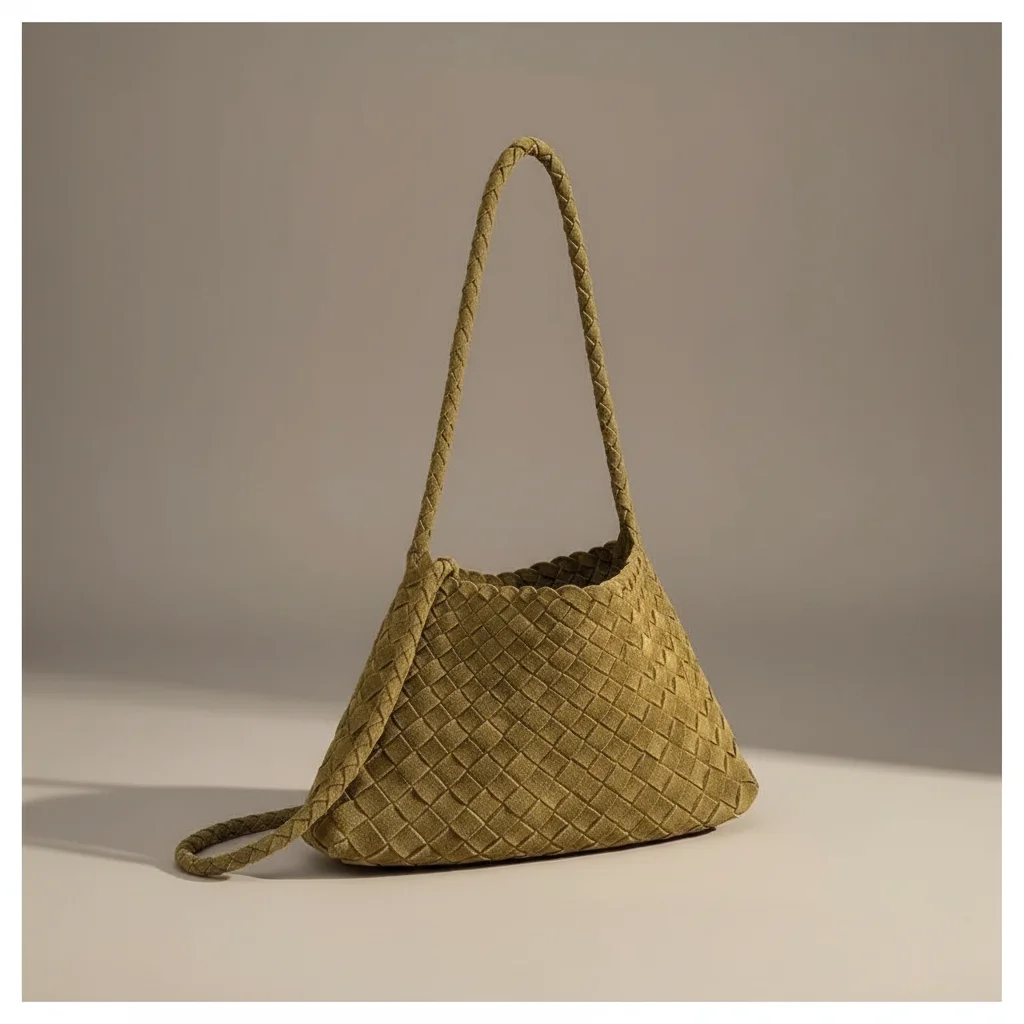 Sac tressé cuir souple porté épaule - Vue 29 - sac tressé