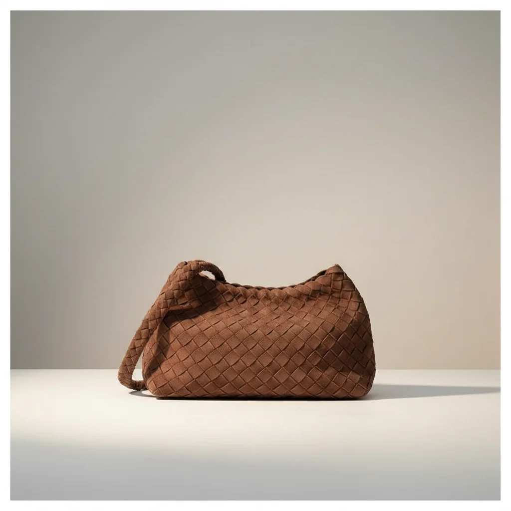 Sac tressé cuir souple porté épaule - Vue 32 - sac tressé