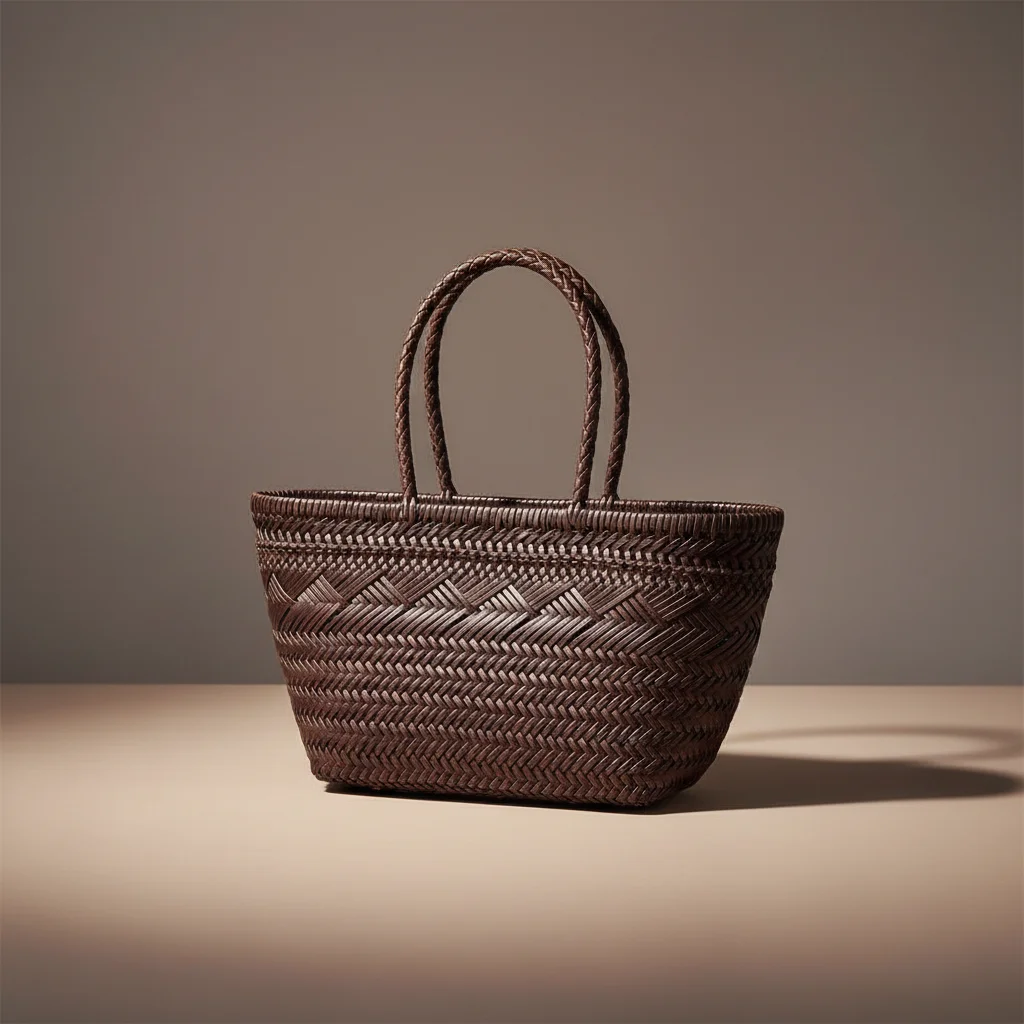 Sac tressé cuir vintage femme - Vue 10 - sac tressé