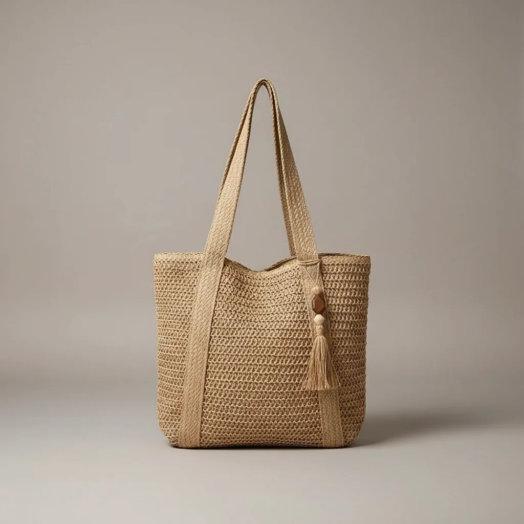 Sac tressé femme nylon grande capacité - Vue 15 - sac tressé