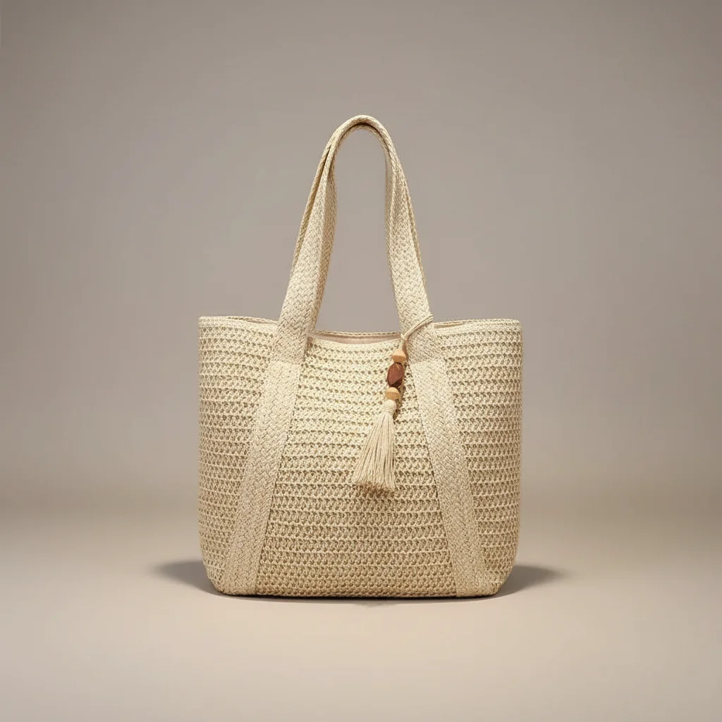 Sac tressé femme nylon grande capacité - Vue 26 - sac tressé