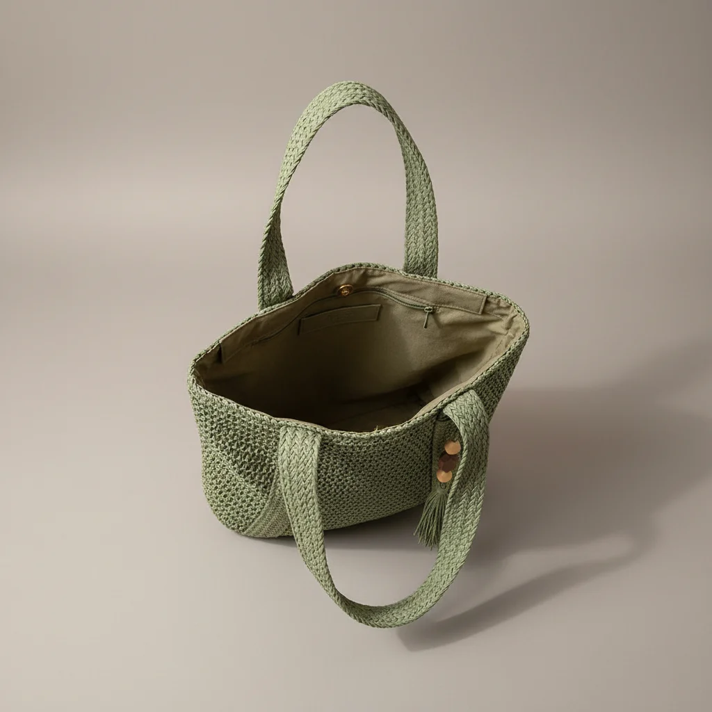 Sac tressé femme nylon grande capacité - Vue 3 - sac tressé