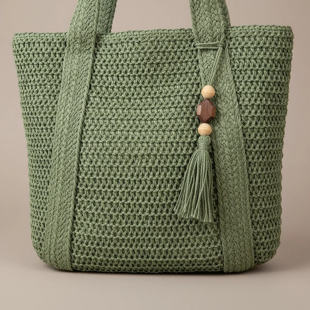 Sac tressé femme nylon grande capacité - Vue 4 - sac tressé