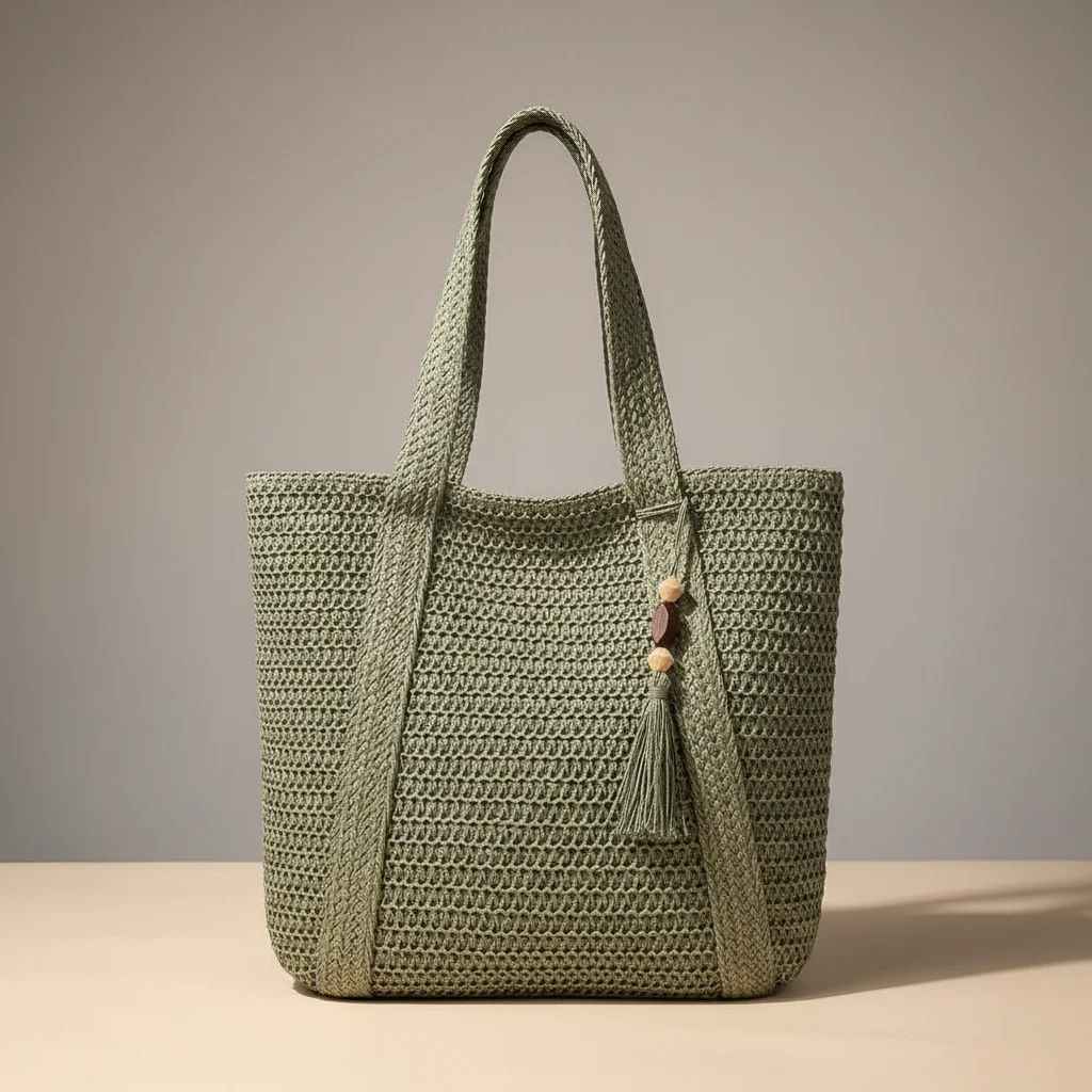 Sac tressé femme nylon grande capacité - Vue 6 - sac tressé