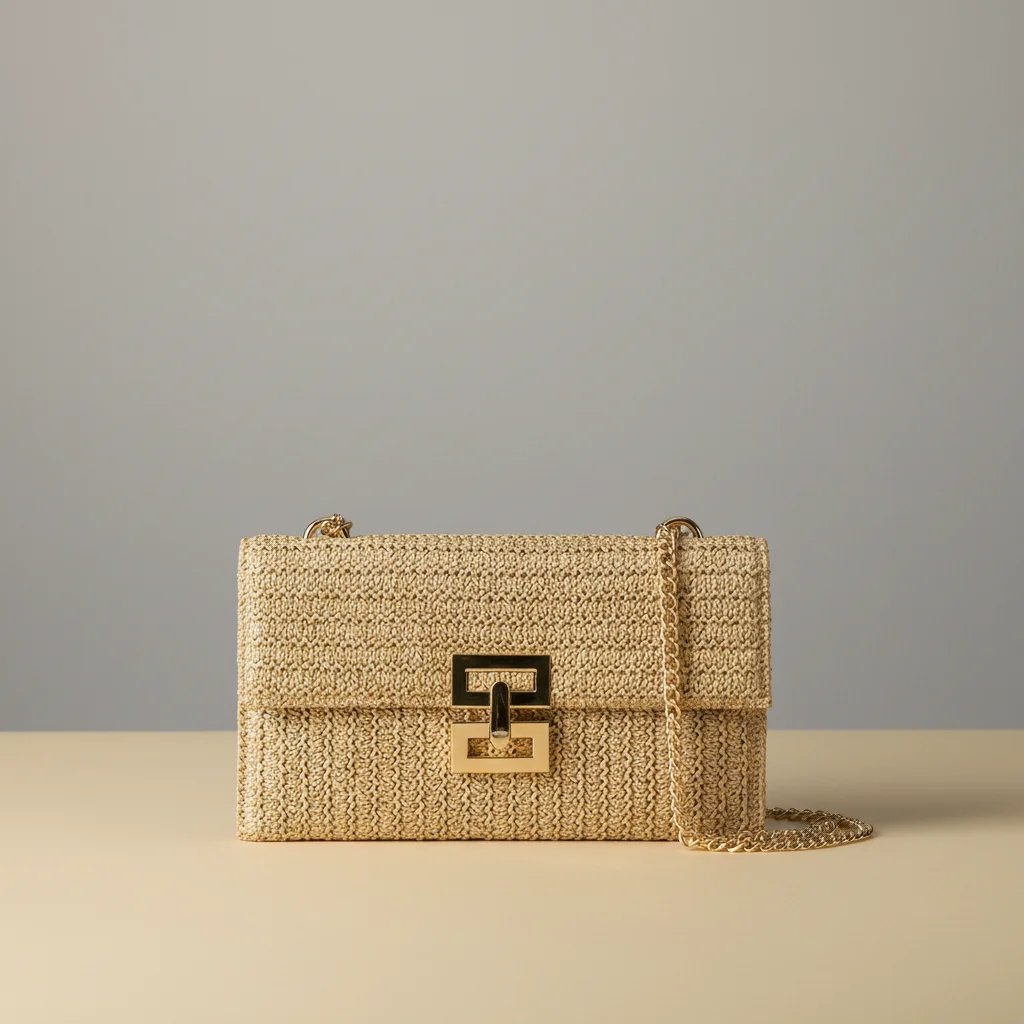 Sac tressé femme pochette soirée élégante - Vue 6 - sac tressé