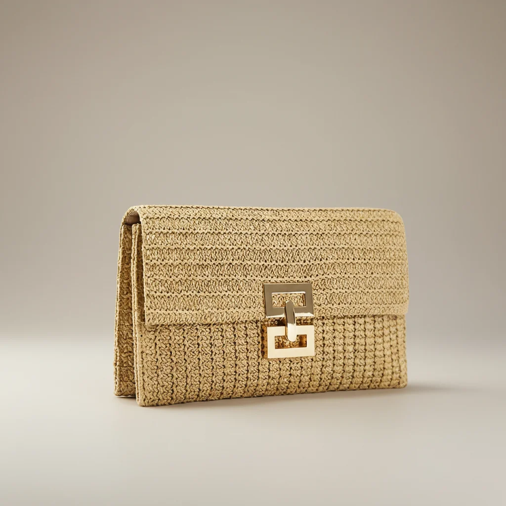 Sac tressé femme pochette soirée élégante - Vue 8 - sac tressé