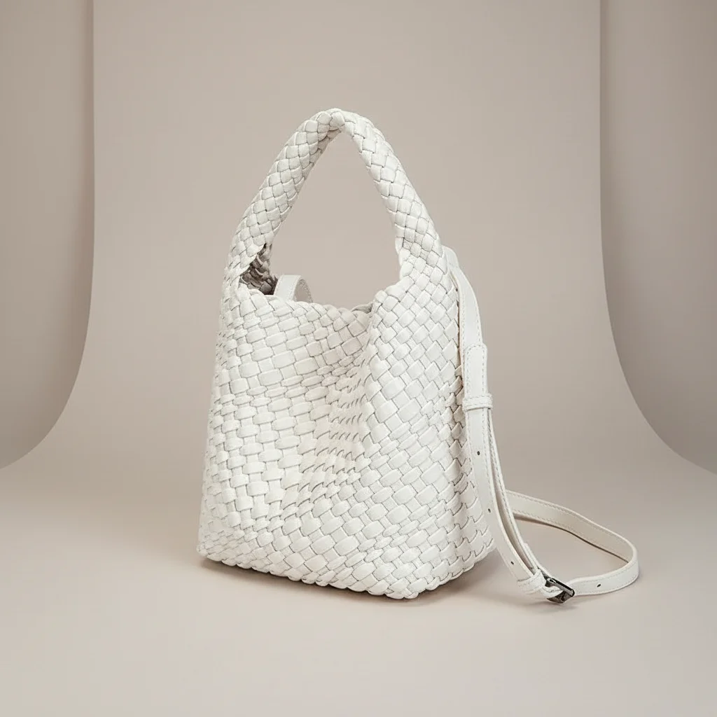Sac tressé femme seau cuir pu - Vue 14 - sac tressé