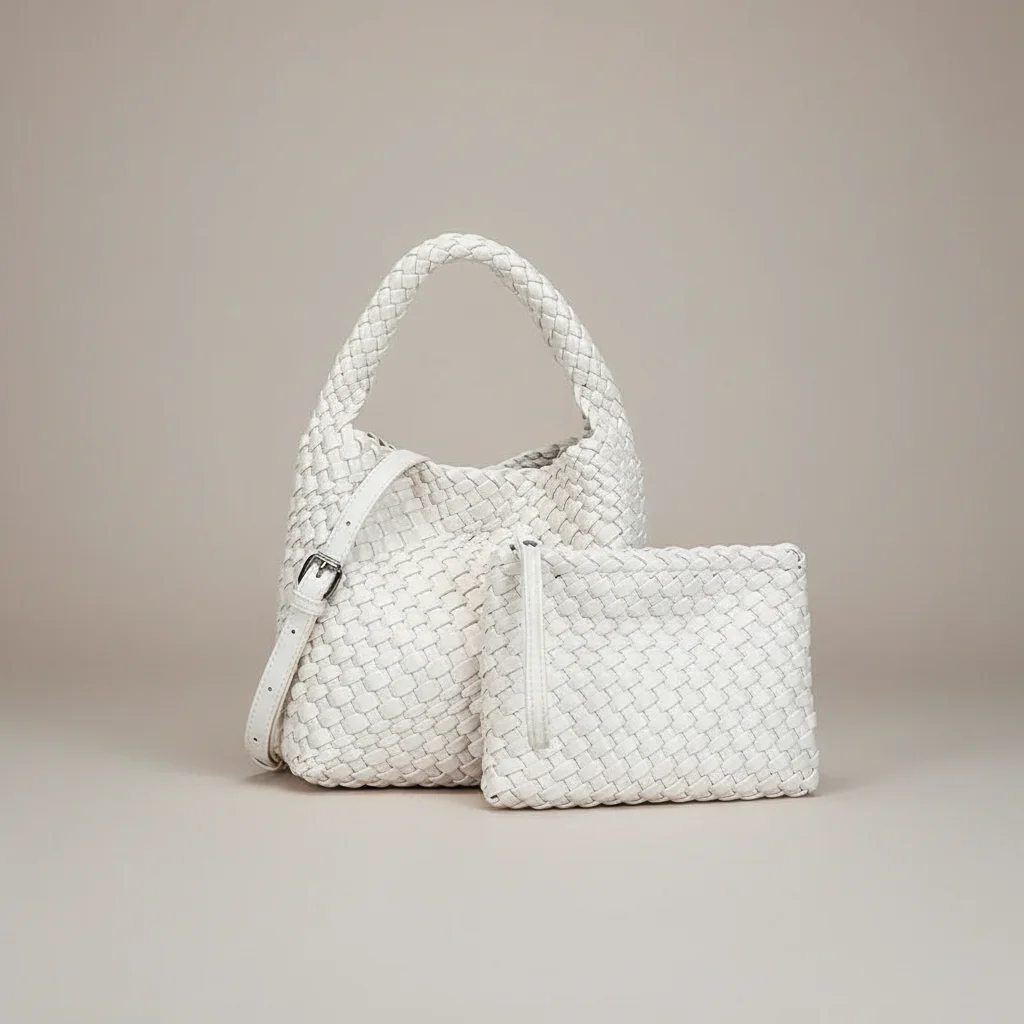 Sac tressé femme seau cuir pu - Vue 4 - sac tressé