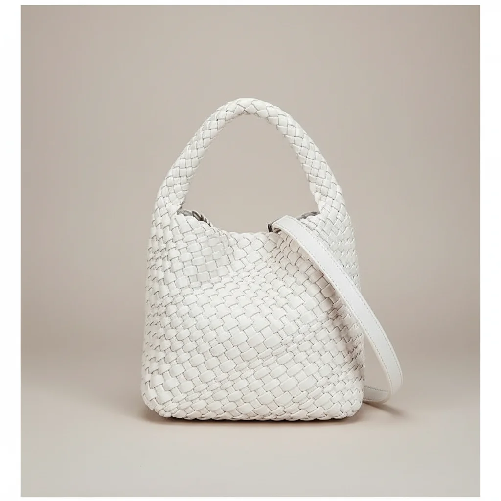 Sac tressé femme seau cuir pu - Vue 5 - sac tressé