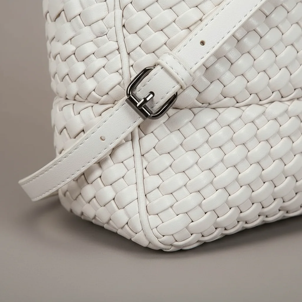 Sac tressé femme seau cuir pu - Vue 7 - sac tressé