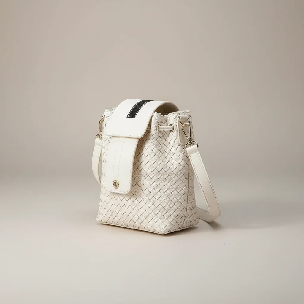 Sac tressé femme seau cuir pu - Vue 8 - sac tressé
