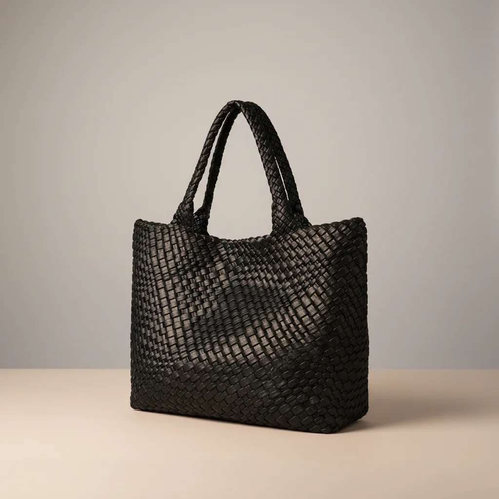 Sac tressé femme simili cuir souple - Vue 1 - sac tressé