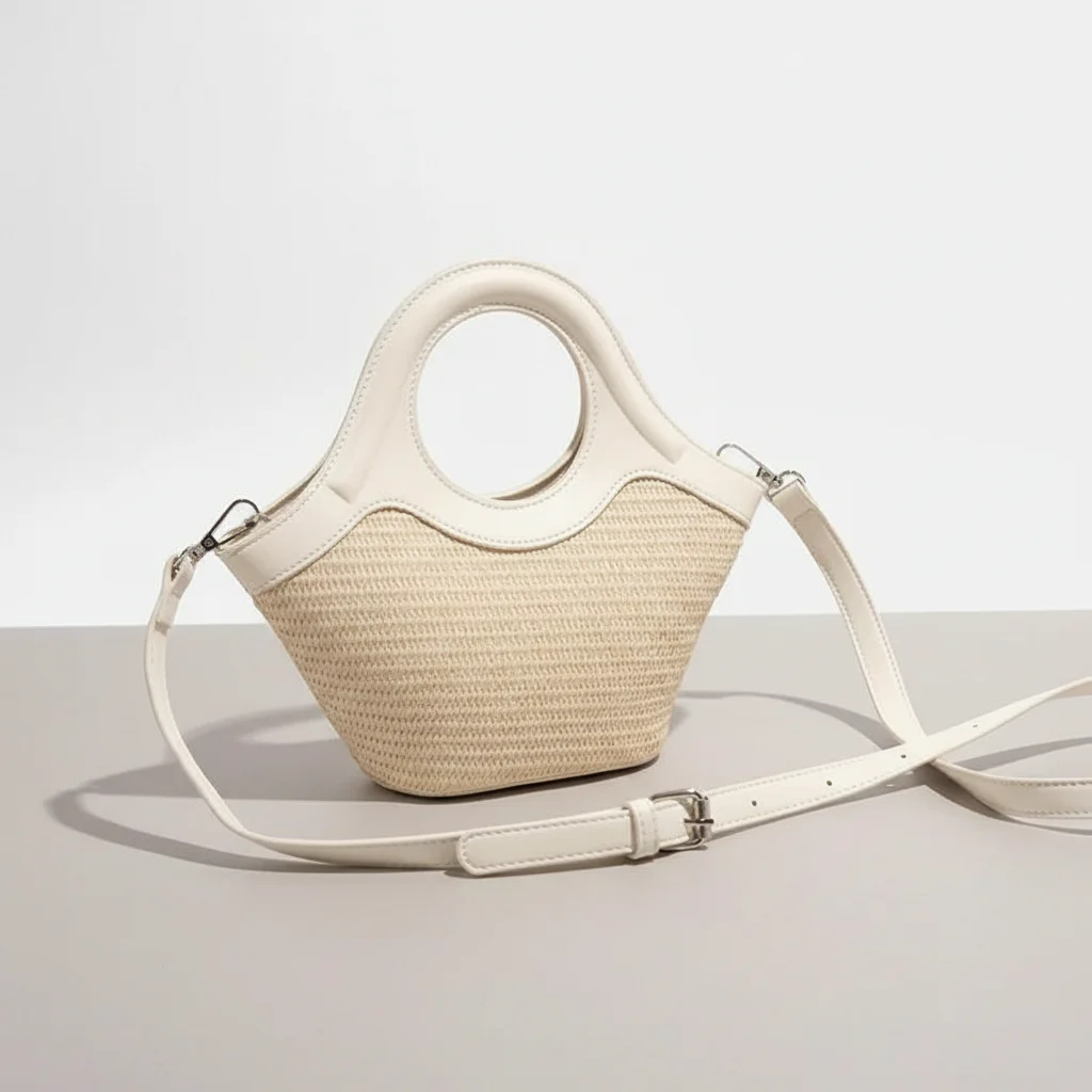 Sac tressé paille anse originale femme - Vue 10 - sac tressé
