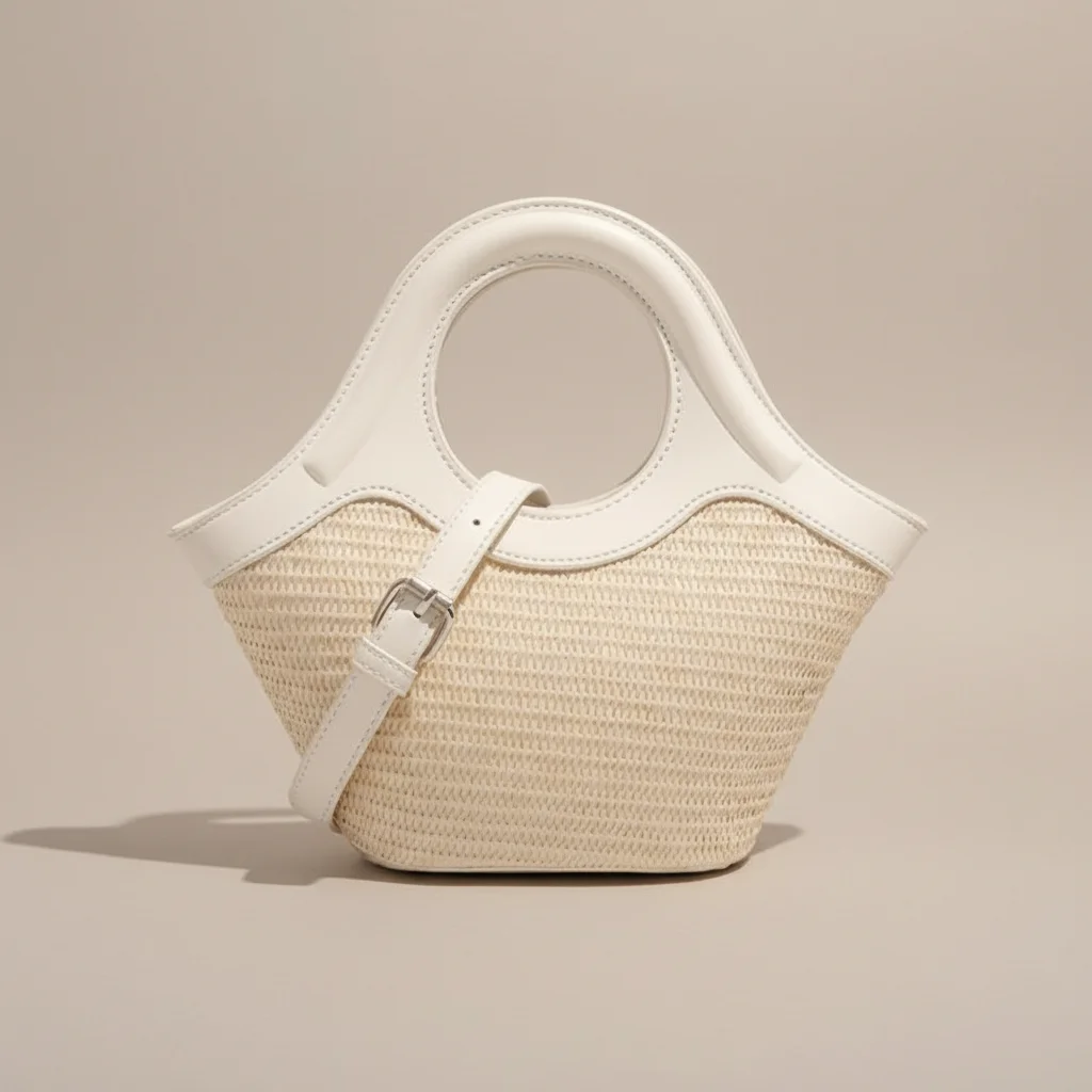 Sac tressé paille anse originale femme - Vue 13 - sac tressé