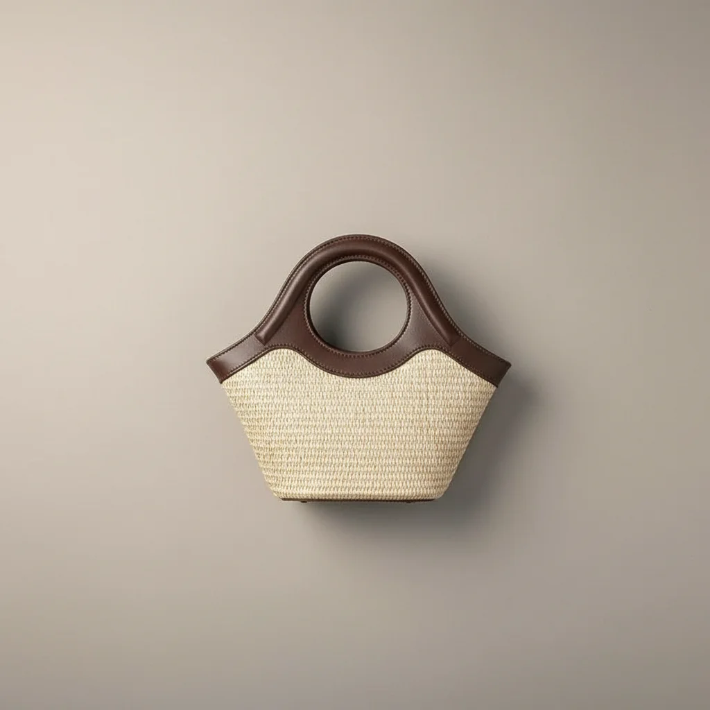 Sac tressé paille anse originale femme - Vue 3 - sac tressé