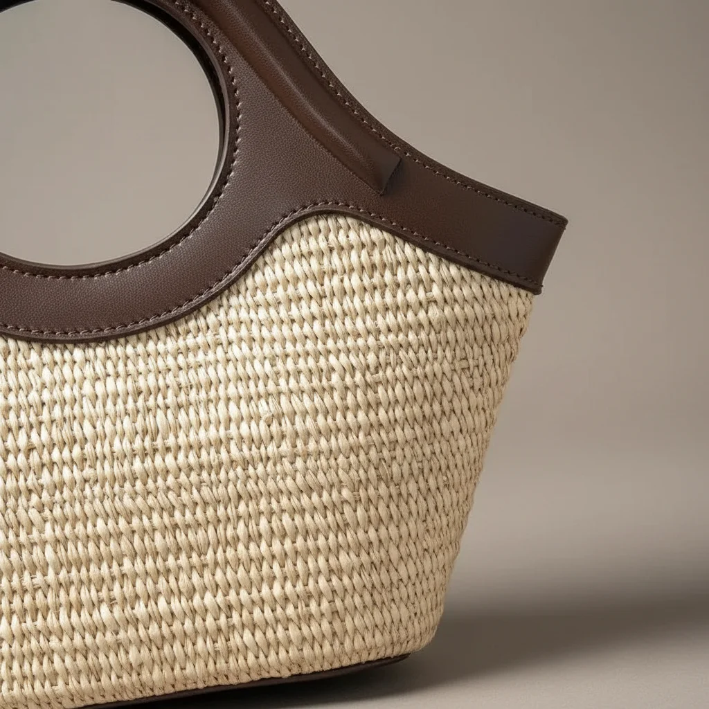 Sac tressé paille anse originale femme - Vue 4 - sac tressé