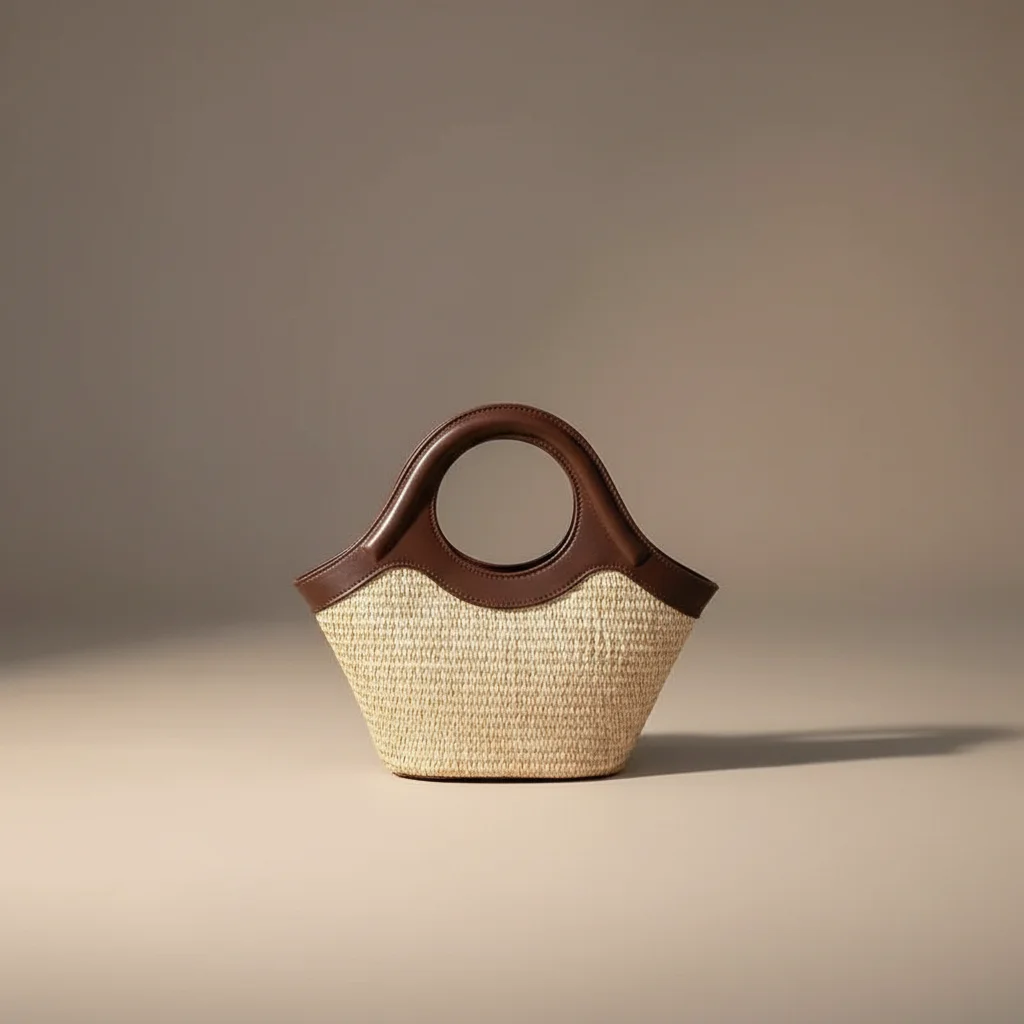 Sac tressé paille anse originale femme - Vue 5 - sac tressé