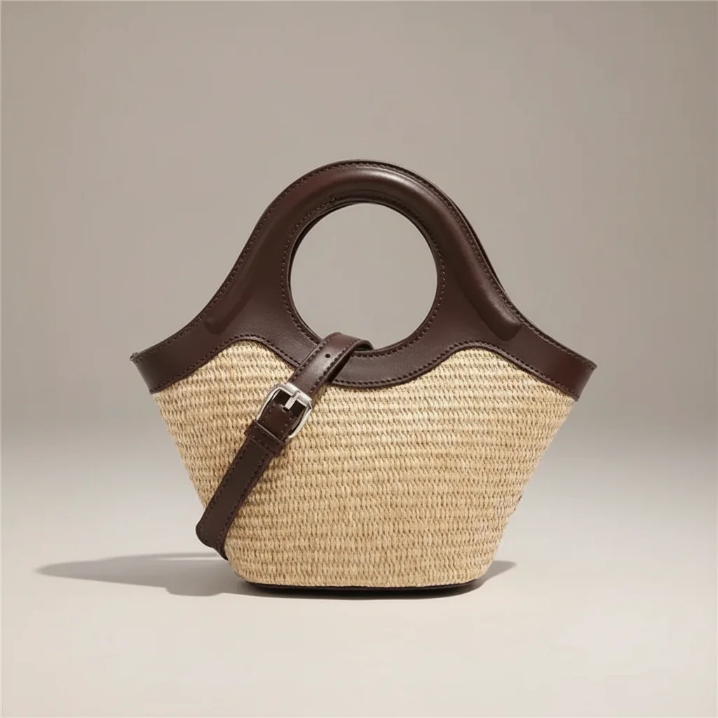 Sac tressé paille anse originale femme - Vue 6 - sac tressé