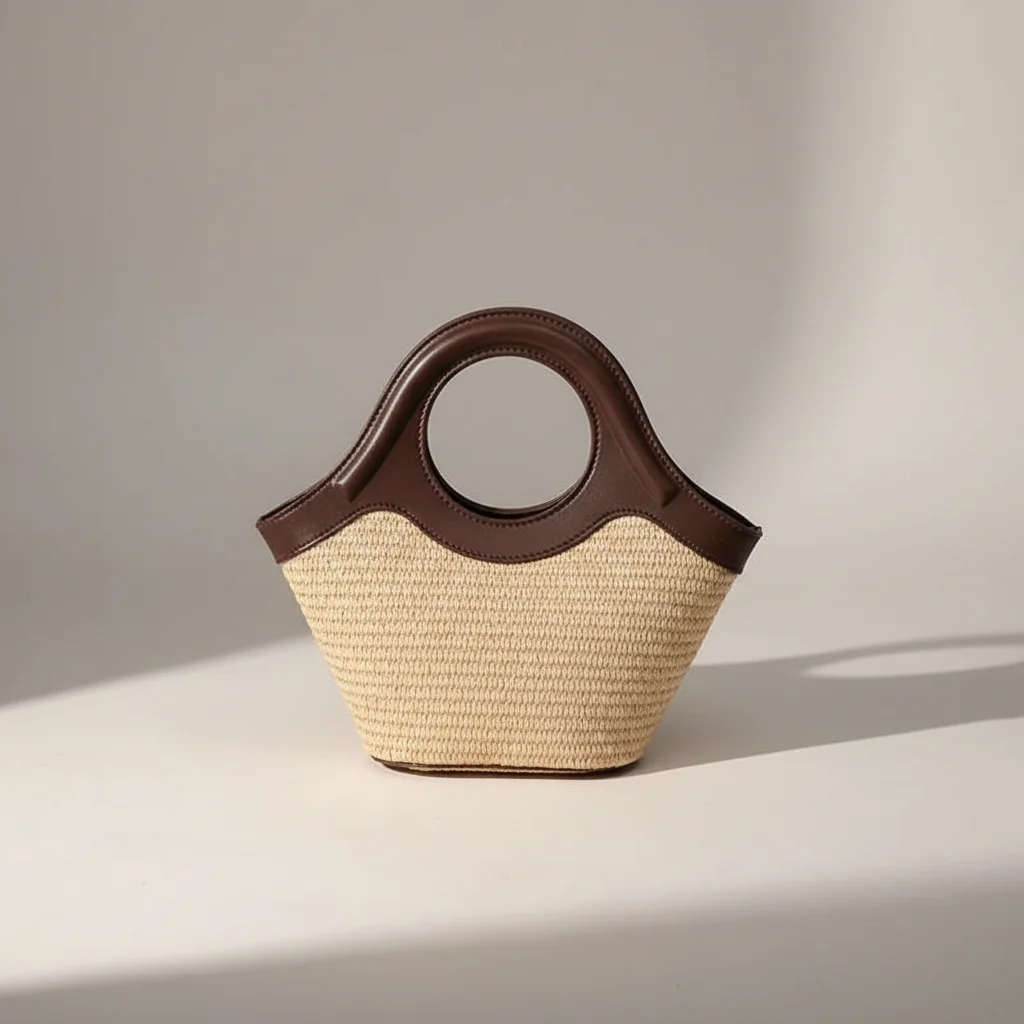 Sac tressé paille anse originale femme - Vue 7 - sac tressé
