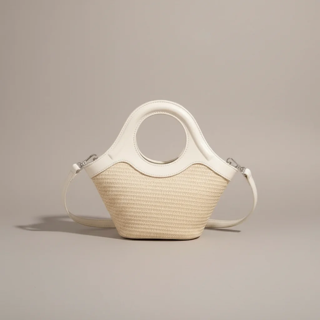 Sac tressé paille anse originale femme - Vue 8 - sac tressé