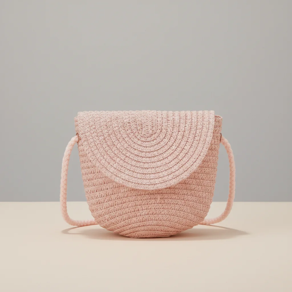Sac tressé paille demi-lune bandoulière - Vue 20 - sac tressé