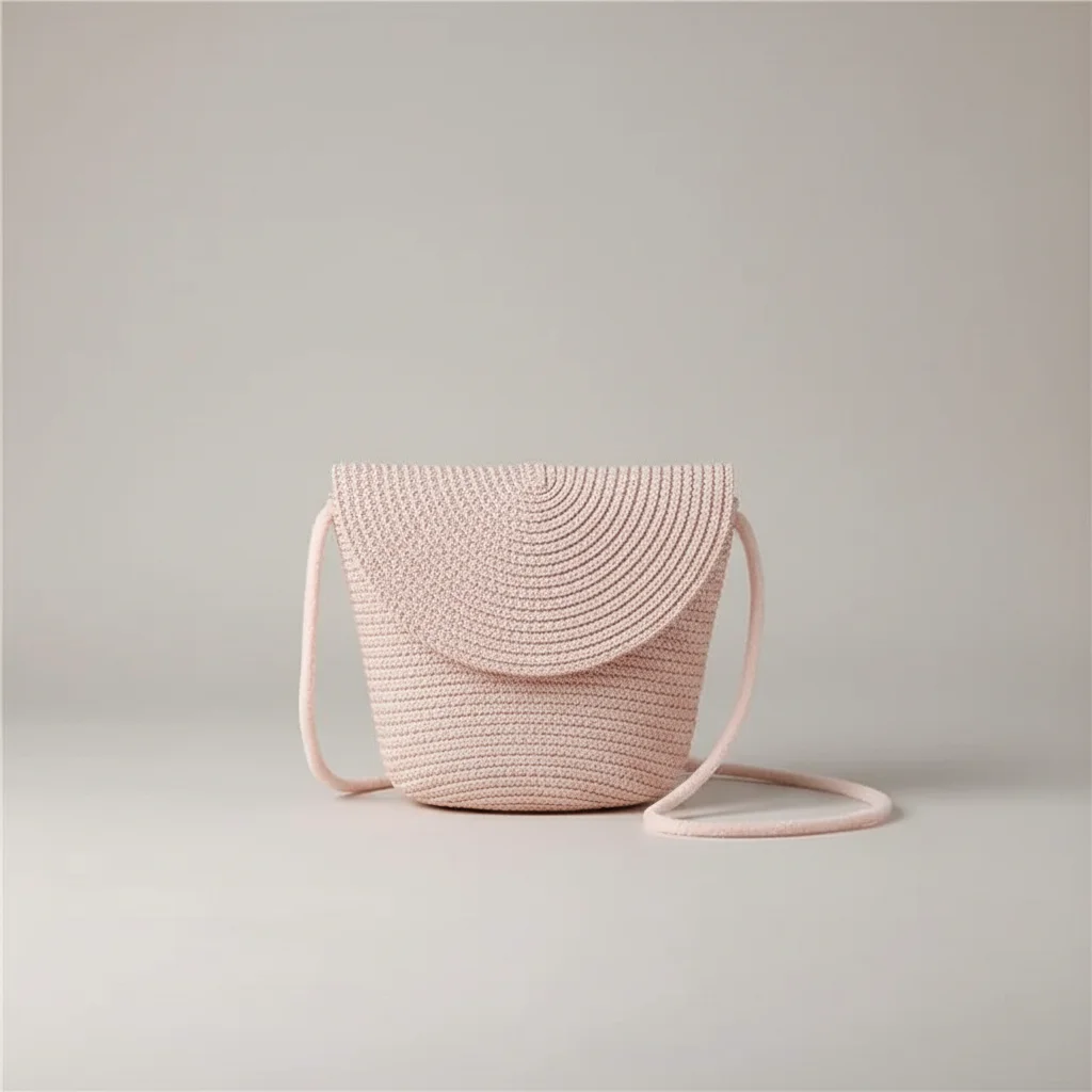 Sac tressé paille demi-lune bandoulière - Vue 25 - sac tressé