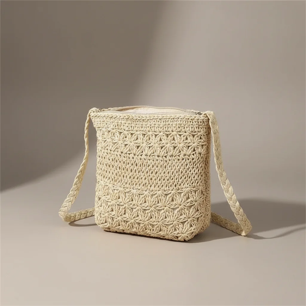 Sac tressé paille demi-lune bandoulière - Vue 32 - sac tressé