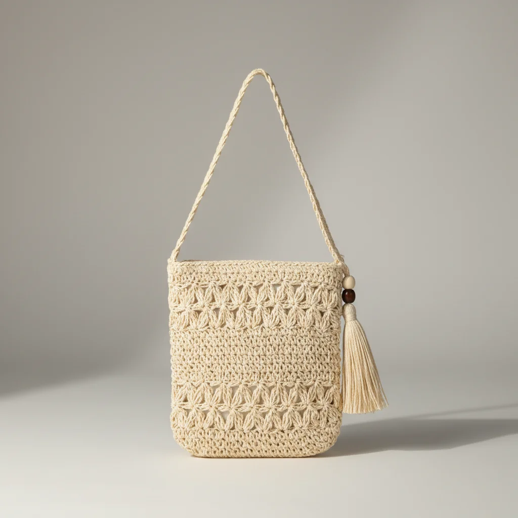 Sac tressé paille demi-lune bandoulière - Vue 34 - sac tressé
