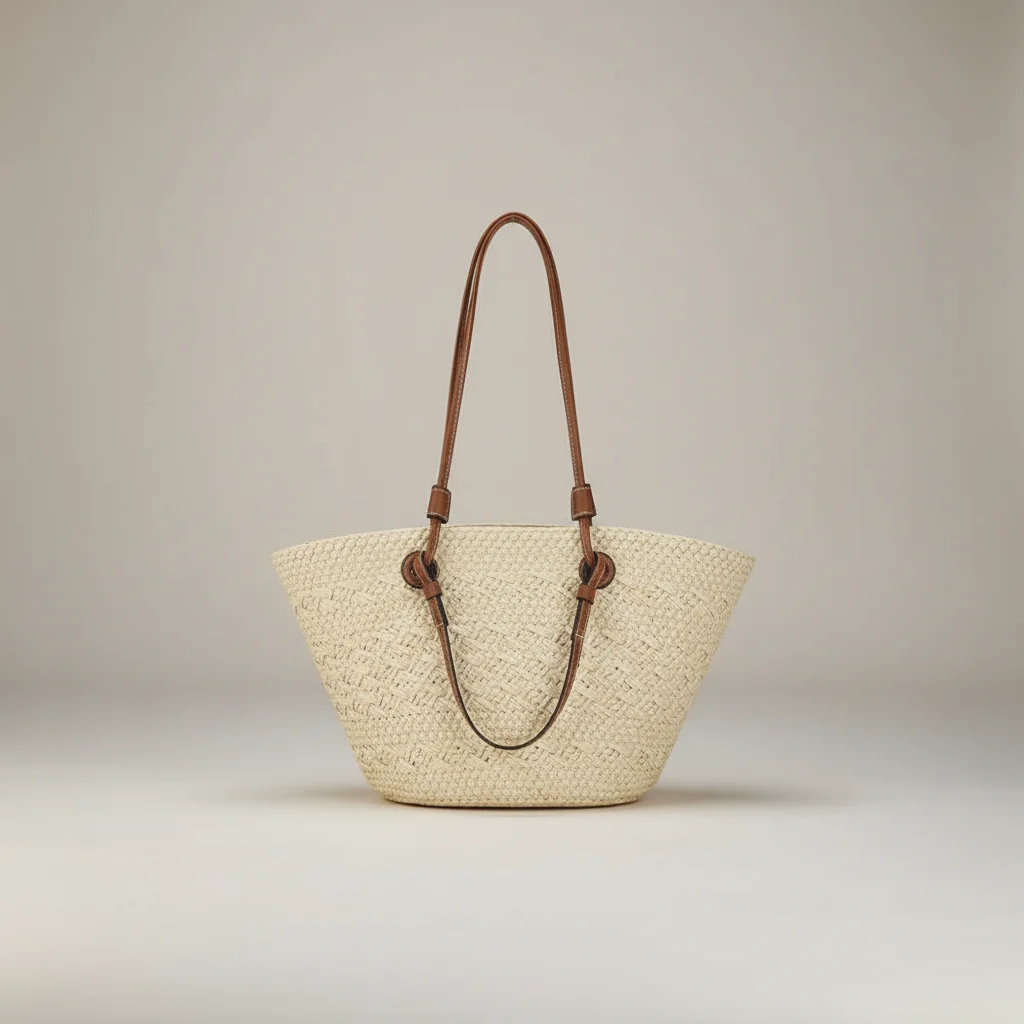 Sac tressé papier femme plage - Vue 10 - sac tressé